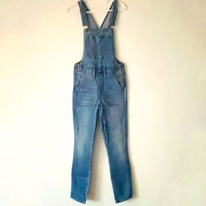 Madewell XS Faded Medium Blue Skinny Overalls
